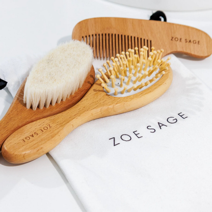 Zoe Sage Brush & Comb Set