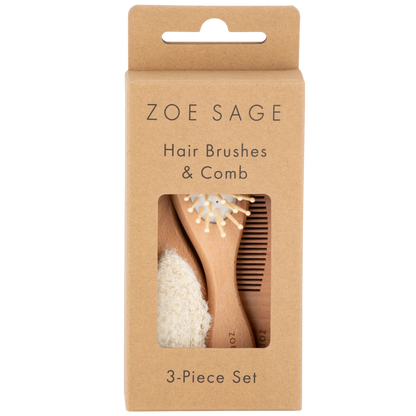 Zoe Sage Brush & Comb Set