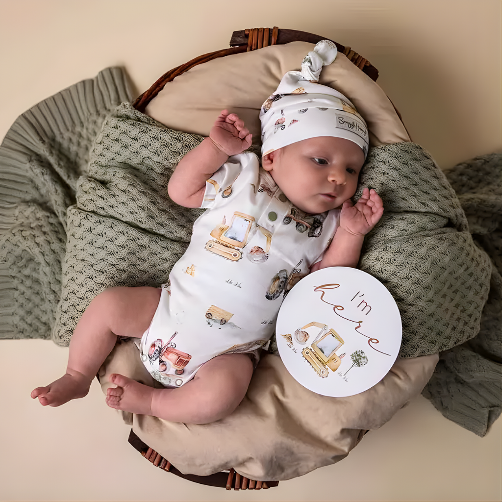 Snuggle Hunny Body Suit (Diggers & Tractors) [Sz:0000]