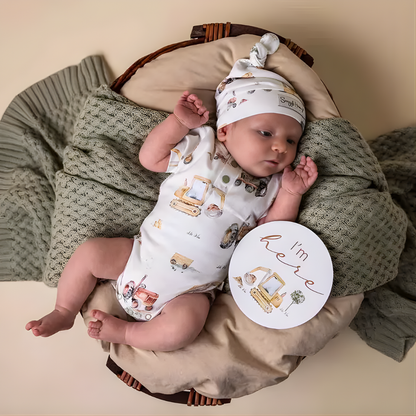 Snuggle Hunny Body Suit (Diggers & Tractors) [Sz:0000]