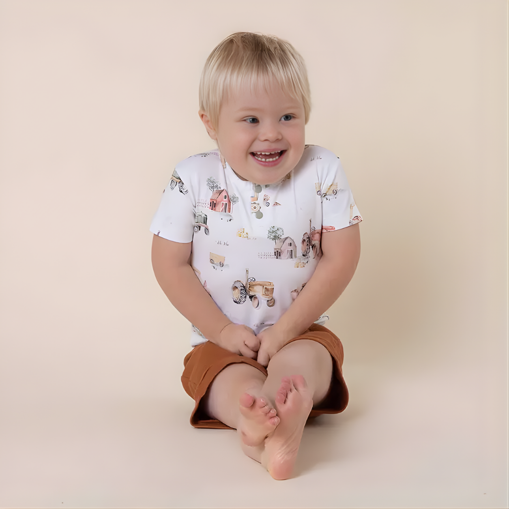 Snuggle Hunny Body Suit (Diggers & Tractors) [Sz:0000]