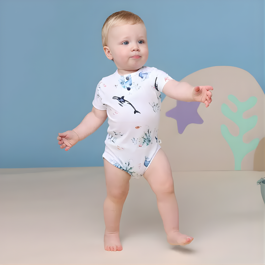 Snuggle Hunny Body Suit (Ocean) [Sz:0000]