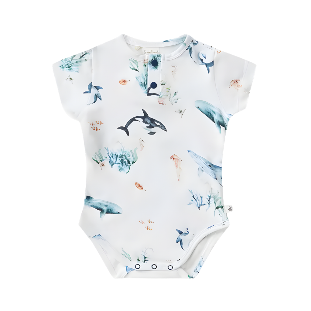 Snuggle Hunny Body Suit (Ocean) [Sz:0000]