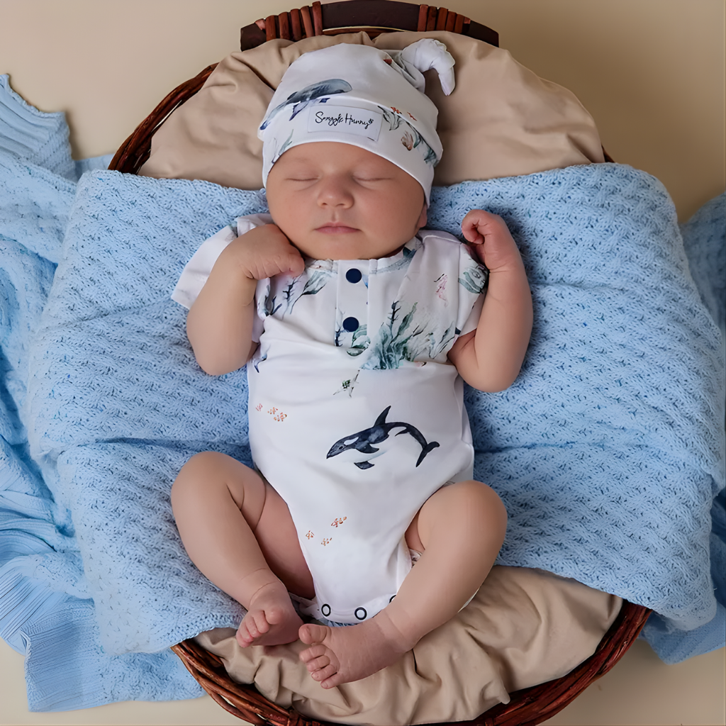 Snuggle Hunny Body Suit (Ocean) [Sz:0000]