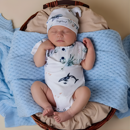 Snuggle Hunny Body Suit (Ocean) [Sz:0000]