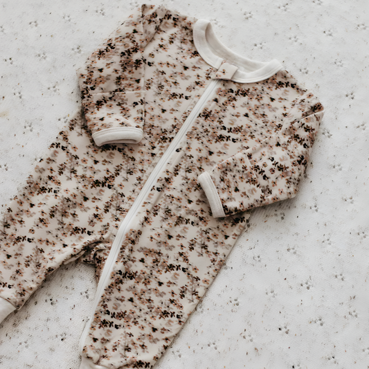 Bencer & Hazelnut Zipsuit (Painted Petals) [Sz:000]