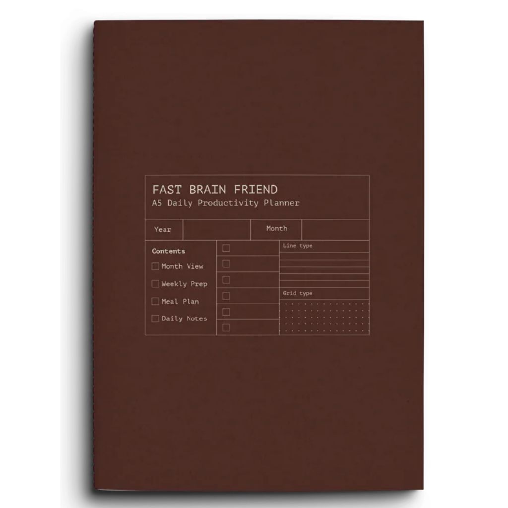 Creator's Friend Notebook - Fast Brain [Col.:BURGUNDY WINE]