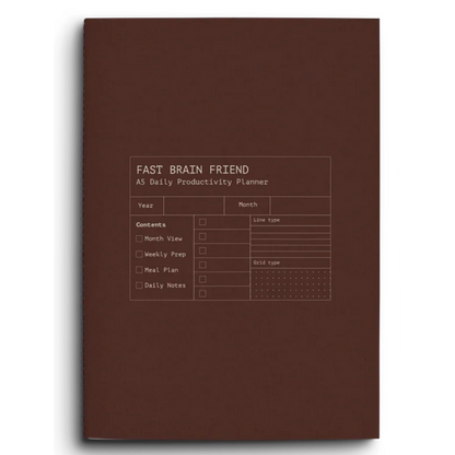 Creator's Friend Notebook - Fast Brain [Col.:BURGUNDY WINE]