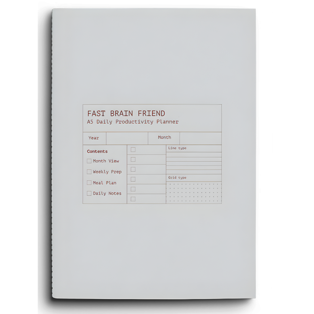 Creator's Friend Notebook - Fast Brain (Cloudy Day) [Col.:CLOUDY DAY]