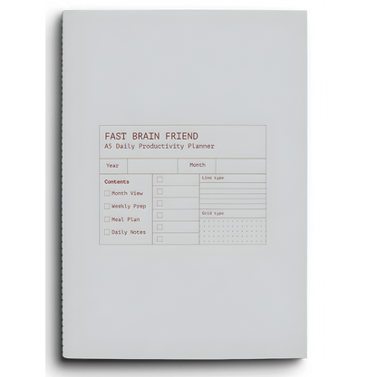 Creator's Friend Notebook - Fast Brain (Cloudy Day) [Col.:CLOUDY DAY]