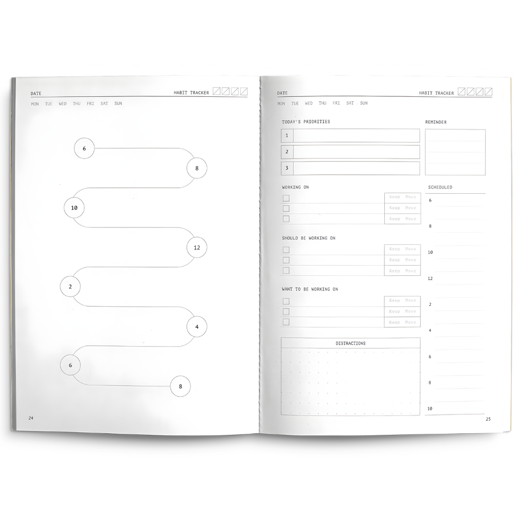 Creator's Friend Notebook - Fast Brain (Cloudy Day) [Col.:CLOUDY DAY]