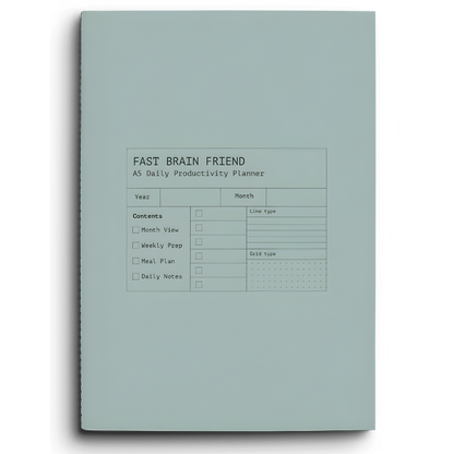 Creator's Friend Notebook - Fast Brain (Blue Lagoon) [Col.:BLUE LAGOON]