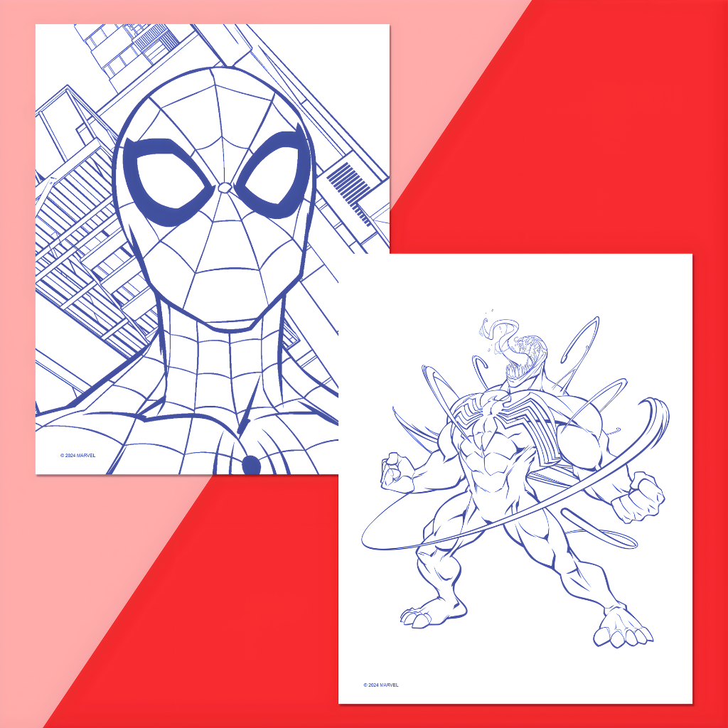Spider-Man Colour-Me Magnets & Colouring Book